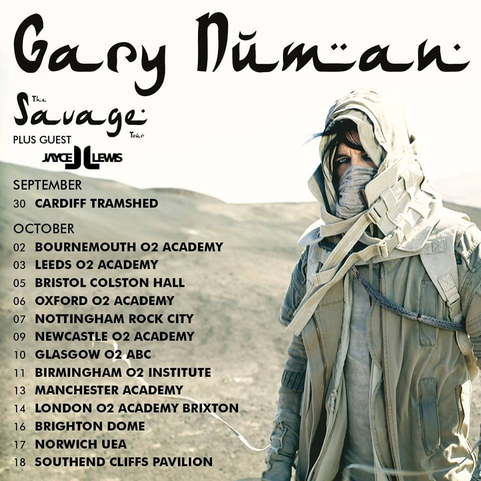 Jayce Lewis, Gary Numan, Numan, Savage Tour, SJM Concerts.